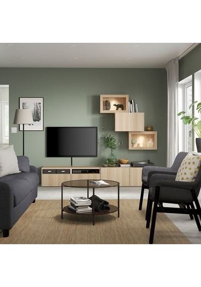 Ikea Lappvıken Kapak/çekmece Ön Paneli, Ağartılmış Meşe Görünümlü, 60x38 Cm Ağartılmış Meşe Görünümlü-beyaz