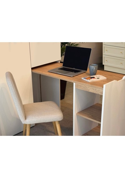 Novara Katlanabilir Çalışma Masalı Gardırop Krem Sedef 100x190x144 Cm Atlantik Çam Novara Katlanabilir Çalışma Masalı Gardırop Krem Sedef 100x190x144 Cm Atlantik Çam