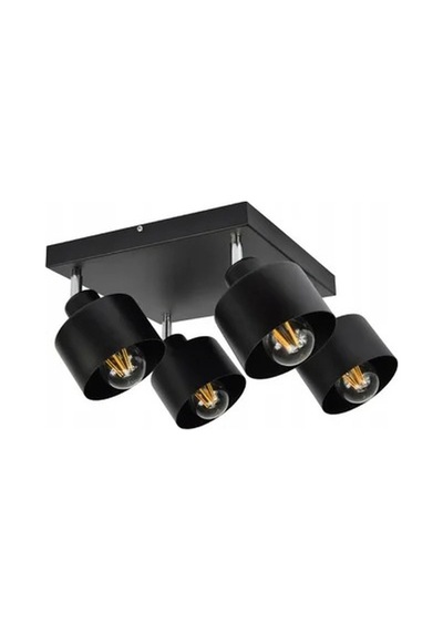 Rsylight Retro Tavan Plofyoner 180 Derece Hareketli Dekoratif Rustik Avize Siyah