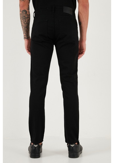 Buratti Pamuklu Regular Fit Normal Bel Boru Paça Jeans Erkek Kot Pantolon 2211C01Parma Siyah
