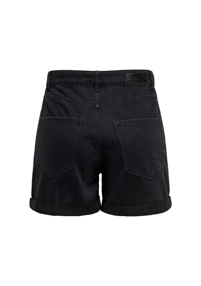 Only Onlvega Hw Mom Dnm Shorts Noos Kadın Siyah Denim Şort - 15230571