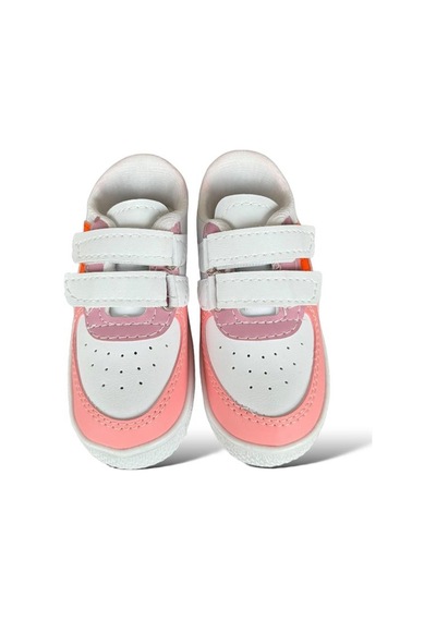 Çocuk Sneaker Spor Ayakkabı Pudra - Turuncu 001