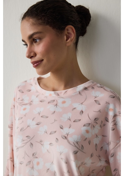 Penti Açık Pembe Ellie Termal Etkili Sweatshirt Pijama Üstü