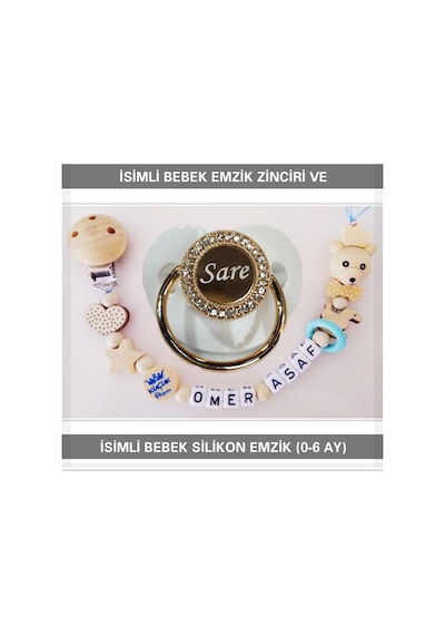 Sahi Aksesuar İsimli Bebek Emzik Zinciri ve Bebek Silikon Emzik BEZYI239 Pembe Sahi Aksesuar İsimli Bebek Emzik Zinciri ve Bebek Silikon Emzik BEZYI239 Pembe