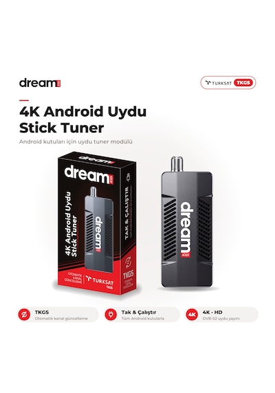 Dreamstar 4k Android Uydu Stick Tuner Usb Tak Çalıştır Tkgs Otomatik Kanal Güncelleme Dreamstar Android Cihazlarla Uyumlu