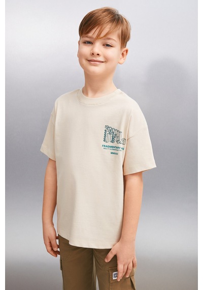 Grımelange NAEL Erkek Bej T-Shirt