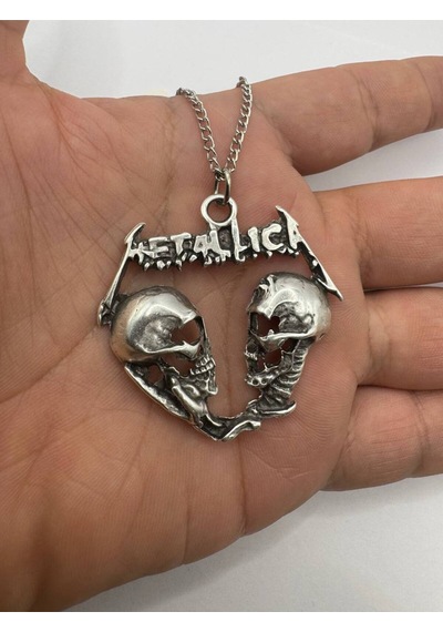 Metallica Sad But True Gümüş Renk Unisex Kolye Rock Ve Metal Müzik Takısı Çok renkli 30935046