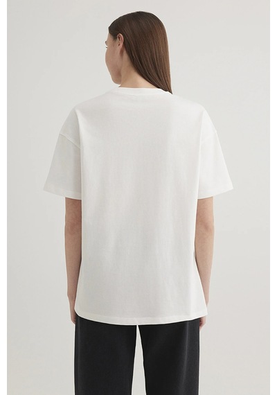 Mavi Bayan T Shirt 1612518-70057 Ekru Ekru