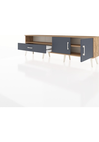 Arges Tv Ünitesi 2 Raflı Tek Çekmeceli 2 Kapaklı 176x30x51 Çam-antrasit/antrasit Antrasıt/antrasıt Arges Tv Ünitesi 2 Raflı Tek Çekmeceli 2 Kapaklı 176x30x51 Çam-antrasit/antrasit Antrasıt/antrasıt
