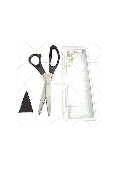 Çelik Silikon Saplı ✂ Sürfile Zigzag Kesim Makası 230Mm