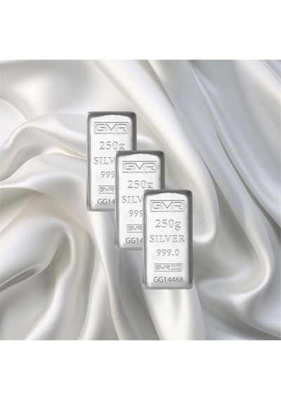 Leva Gold 250 Gr Gmr Gümüş Külçe 3 Adet