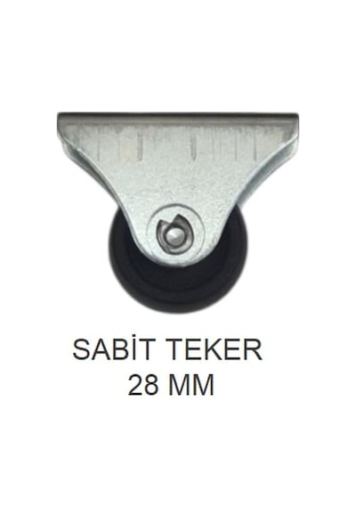 Ofis Koltuk Dolap Etejer İçin 28'lik Sabit Teker Siyah
