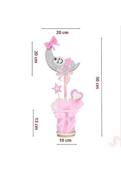 Ay Bebek Masa SüSü 50 CM x 20 CM - Pembe