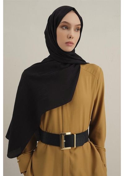 Armine Lyocell Naia Çubuk Desen Şal 3 03 Siyah