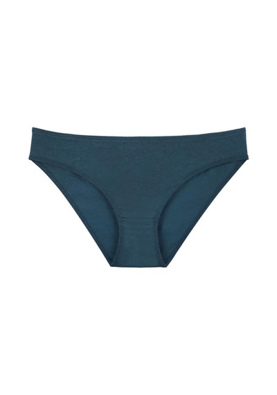 Sensu Kadın Çizgili Karışık Renkler Slip Külot 5'li Paket Set - Kts3051 Yeşil