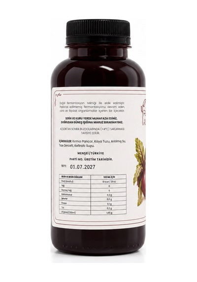 Pancar Kvass 300 Ml. Pet Şişede Kırmızı Pancar Suyu