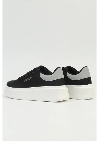 United Colors Of Benetton Siyah Beyaz Kadın Sneaker Bnı-10232 Z Siyah-Beyaz