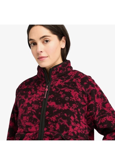 Timberland Printed Full-zıp Sherpa Kadın Bordo Cekettb0a5zuqefy1