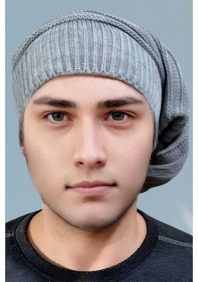 Tezzgelsin Erkek Kışlık Triko Örgü Bere Ve Boyunluk Gri