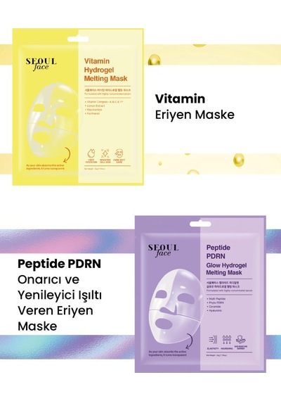 Dermal Vitamin Ve Peptid Canlandırıcı Onarıcı Eriyen Maske Seti Kore Maske Seti 34 Gr.