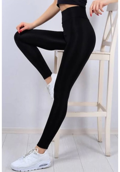 Vienetta Kadın Siyah Peluşlu Termal Taytsiyahl/Xl Siyah