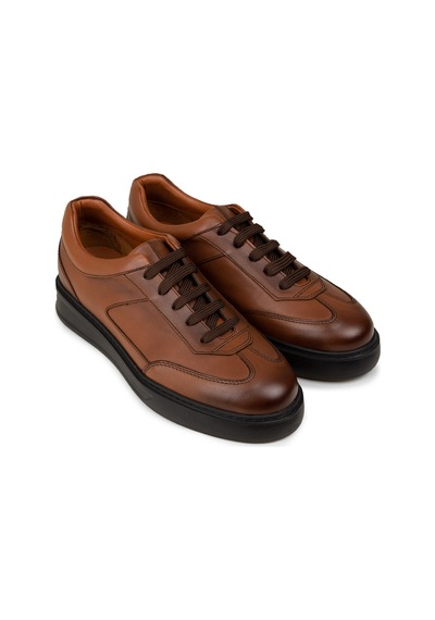 Deery Erkek Hakiki Deri Taba Renk Sneaker Ayakkabı - 02015mtbae01 Taba
