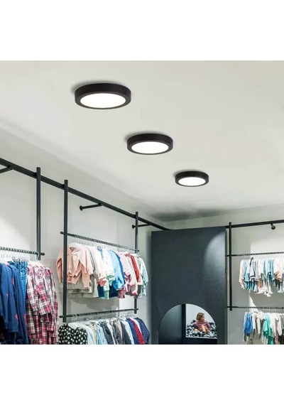 30 W Led Panel - Gün Işığı 3200k - Siyah Kasa - Yuvarlak - Sıva Üstü - Ct-5238g Diğer