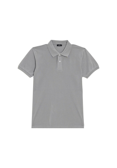 Tudors Erkek 5'li Paket Siyah-gri-lacivert-mavi-bordo Slim Fit Dar Kesim Pamuklu Düz Pike Polo Yaka Tişört-50787 Çok Renkli