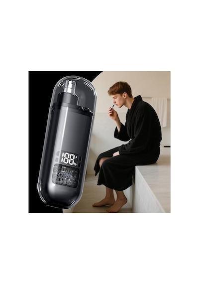 Mini Burun Kıl Tüy Alma Makinası Elektronik Burun Kılı Şarjlı Nose Hair Trimmer Dijital Ekranlı