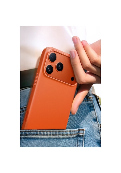 Torras Apple iPhone Uyumlu 17 Pro Max Slimfit Magsafe Kılıf Turuncu