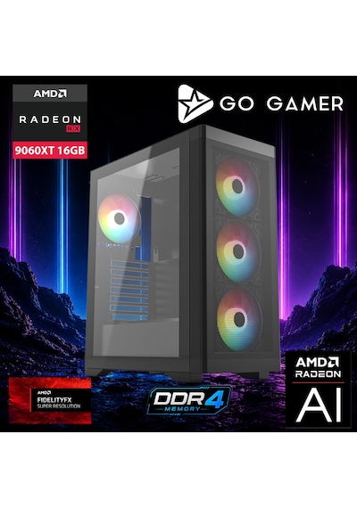 Go Gamer E357 i5-14400F 16 GB 512 GB SSD RX9060XT 16 GB Free Dos Oem Paket Masaüstü Oyuncu Bilgisayarı