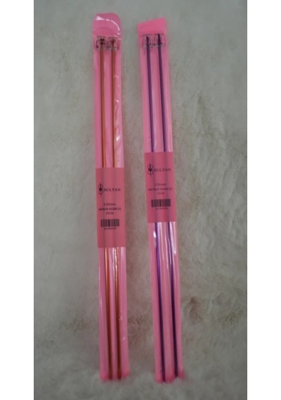 Metal Kazak Şiş 35cm 3 No Ve 3,5 No 1'er Çift
