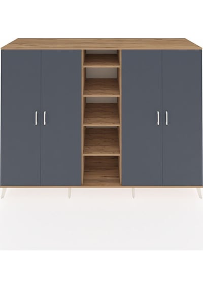 Kronos Dolap 12 Raflı 4 Kapaklı 220x59x163 Çam-antrasit/çam Çam-antrasit/çam Kronos Dolap 12 Raflı 4 Kapaklı 220x59x163 Çam-antrasit/çam Çam-antrasit/çam