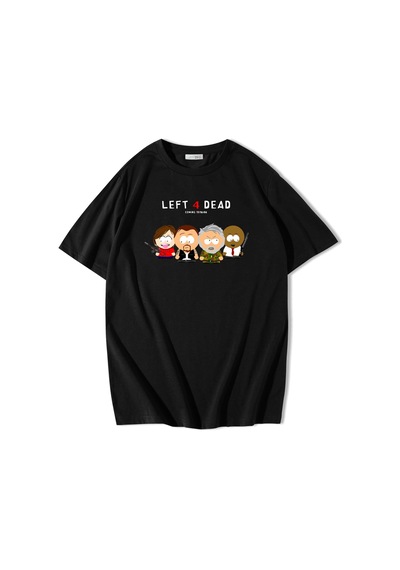 Brz Collection Unisex Oversize South Park Left 4 Dead T-shirt-siyah Siyah