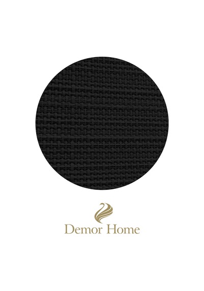 Br Demor Home Keten Dokulu Gece Siyahı Kırlent Yastık Kılıfı