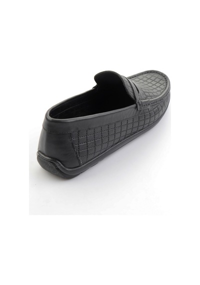 Siyah Hakiki Deri Erkek Loafer Ayakkabı E01697032003 Siyah