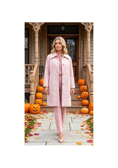 Lila Mare Tekstil Tasarım Kap Ceket Pembe Pembe