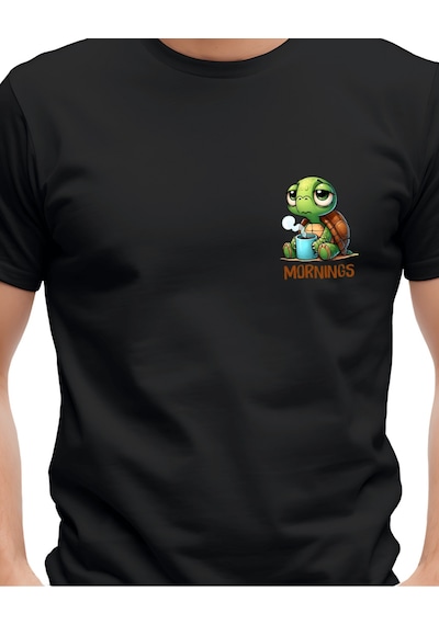 Supra Tasarımlı Baskılı T-shirt Siyah