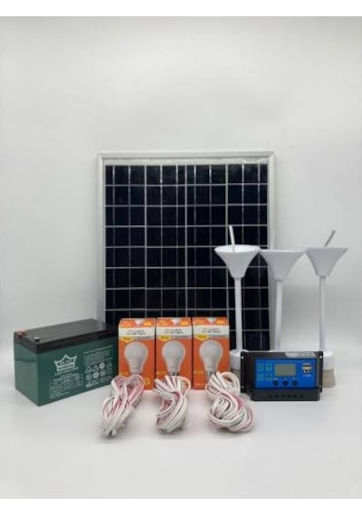 25 W Monokristal Panelli Güneş Enerji Seti Solar Aydınlatma N11.590