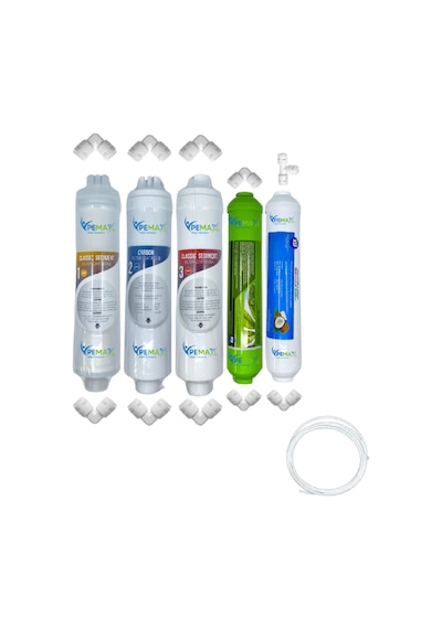 Pemax Water Solutions Kapalı Kasa Su Arıtma Cihazlarına Uygun Eco 5li Mebransız Alkali +tatlandırıcı Set