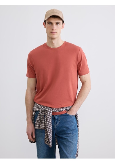 Lcwaıkıkı Classic Kahverengi %100 Pamuklu Regular Fit Basic Tişört