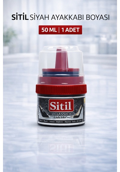 Vexor Sitil Classic Ayakkabı Boyası Siyah Parlatıcı Süngerli 1 Adet Beyaz