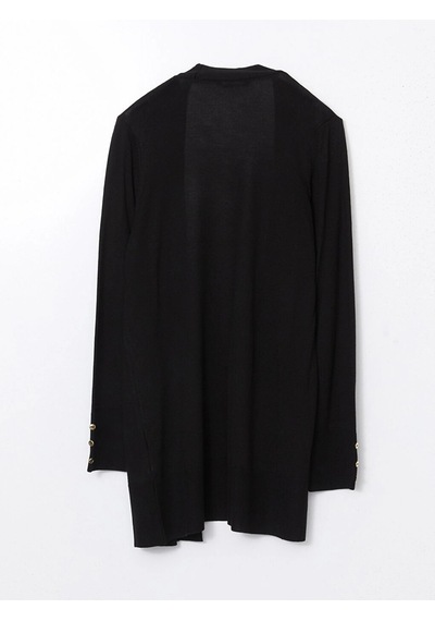LC Waikiki Lcwaıkıkı Classic Siyah Şal Yaka Kadın Triko Hırka New Black