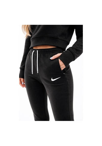 Nike Sportswear Essential Fleece Fermuar Cepli Kadın Siyah Eşofman Altı
