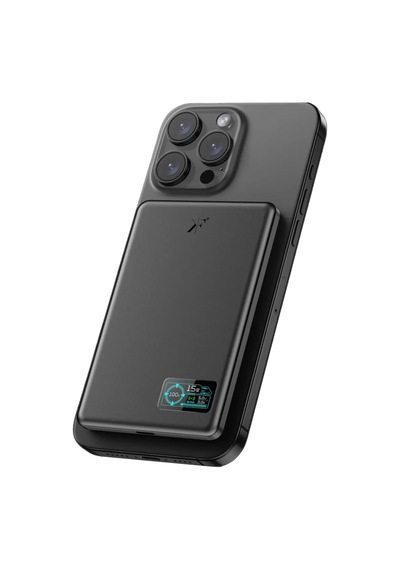 Newface Pw595 5.000 Mah Dijital Göstergeli 20w Type-c Ve 15w Kablosuz Şarj Pd Hızlı Şarj Magsafe Powerbank - Siyah