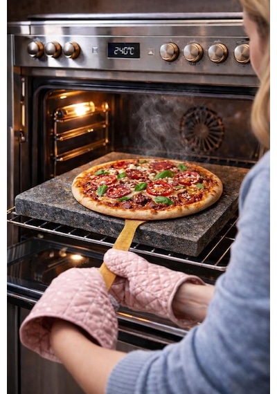 Tr %100 Doğal Bazalt Pizza Pişirme Taşı 30x30x2 Cm Diğer