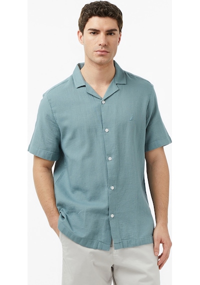 Nautica Erkek Yeşil Regular Fit Kısa Kollu Gömlekdüzw65538t