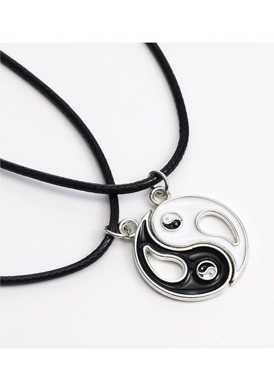 Best friends  Ying Yang  İkili Arkadaşlık sevgili Kolye Beyaz