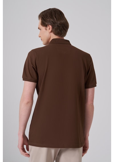 Morven Erkek Kahve Basic Polo Yaka Dynamic Fit T-shirt 26yc018007400 Kahve