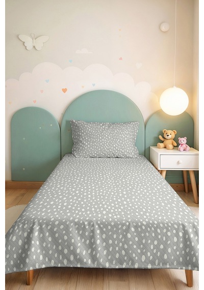 Gri Geometrik Genç Odası Tek Kişilik Pike Takımı - Beyaz Minimal 160x220 Cm Kapitone Yatak Örtüsü Mumlu Sazlık Ufku